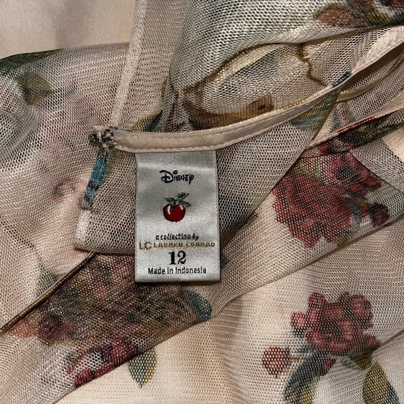 LC Disney Owl Squirrel Bird Sweetheart Mesh Dress 12 snow white - Picture 3 of 3